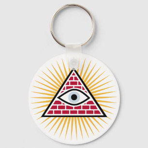 Freemasonic öga nyckelring