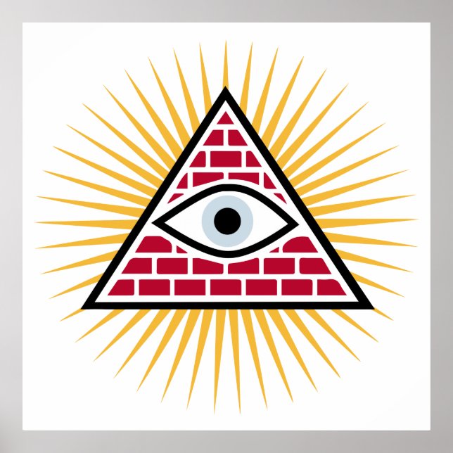 Freemasonic öga poster (Framsidan)