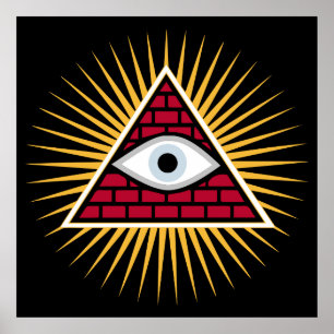 Freemasonic öga poster