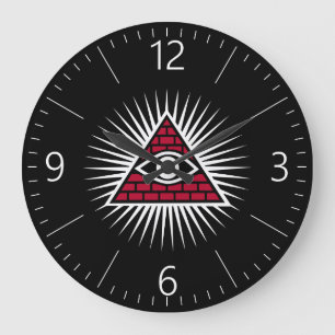 Freemasonic öga stor klocka
