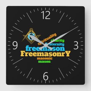 Freemasonin Fyrkantig Klocka