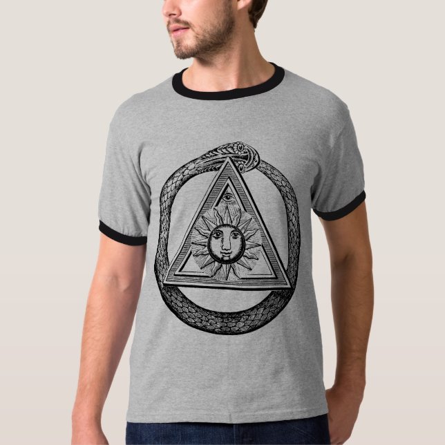 Freemasonry all Seeing Öga Masonic Symbol Tee (Framsida)
