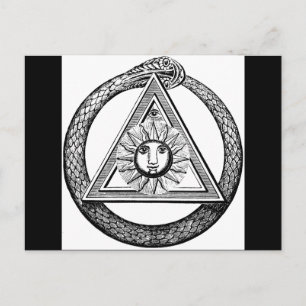 Freemasonry all Seeing Öga Masonic Symbol Vykort