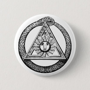 Freemasonry alla som ser Öga Masonisk symbol Knapp