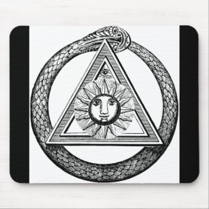Freemasonry alla som ser Öga Masonisk symbol Musmatta