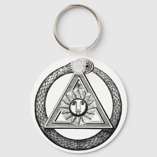 Freemasonry alla som ser Öga Masonisk symbol Nyckelring