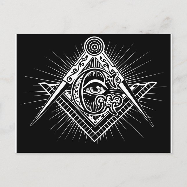 Freemasonry-Masonic-Masonry Vykort (Framsida)