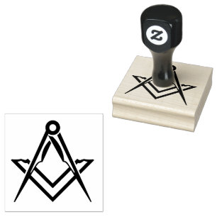 Freemasonry Square Compass Masonic Stämpel