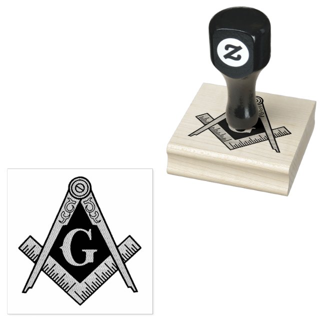 Freemasonry Square och Compass Masonic Stämpel (Stämplad)