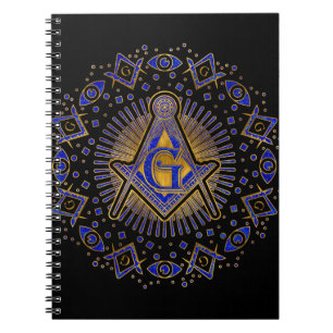 Freemasonry-symbolen Kvadratisk och Kompasserande Anteckningsbok