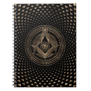 Freemasonry-symbolen Kvadratisk och Kompasserande Anteckningsbok