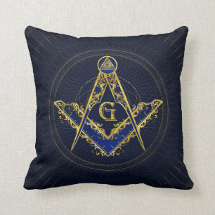 Freemasonry-symbolen Kvadratisk och Kompasserande Kudde