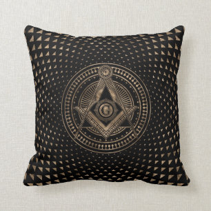 Freemasonry-symbolen Kvadratisk och Kompasserande Kudde