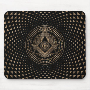 Freemasonry-symbolen Kvadratisk och Kompasserande Musmatta