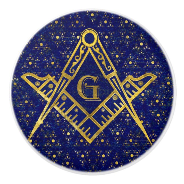 Freemasonry-symbolen Square och ComPassar Knopp (Framsidan)