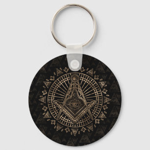Freemasonry-symbolen Square och ComPassar Nyckelring