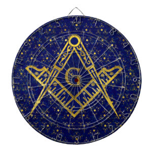 Freemasonry-symbolen Square och ComPassar Piltavla