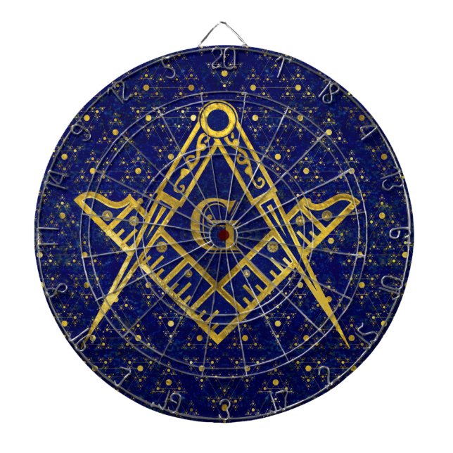 Freemasonry-symbolen Square och ComPassar Piltavla (Framsidan)