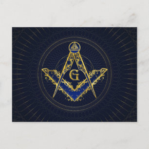 Freemasonry-symbolen Square och ComPassar Vykort