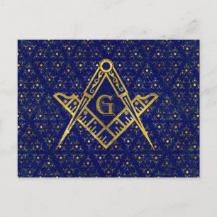 Freemasonry-symbolen Square och ComPassar Vykort