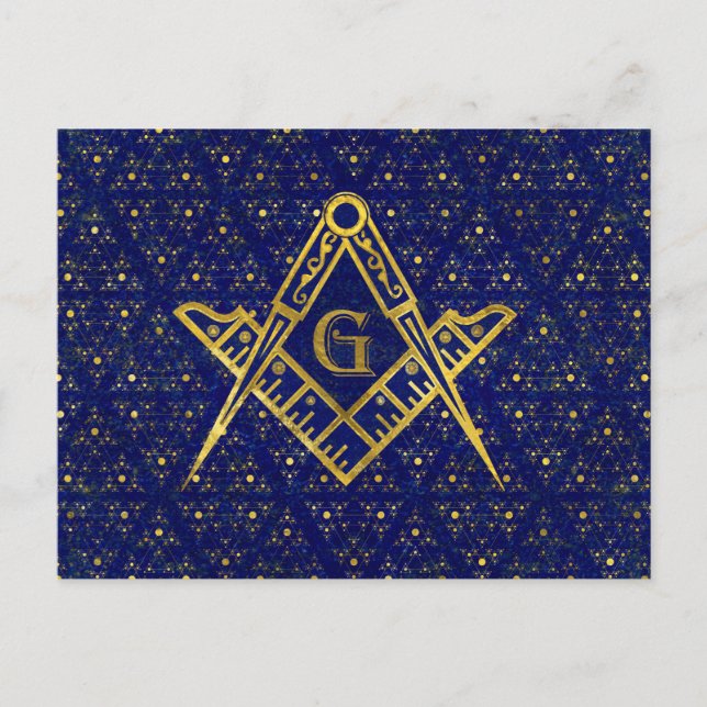 Freemasonry-symbolen Square och ComPassar Vykort (Framsida)