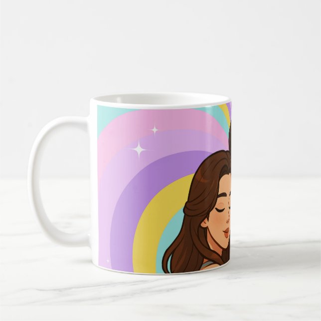 Freenbecky Thai GL Ship Couple Freen & Becky  Kaffemugg (Vänster)