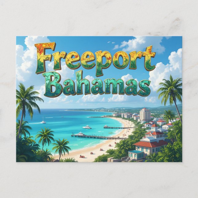 Freeport Bahamas drömmer Vykort (Framsida)