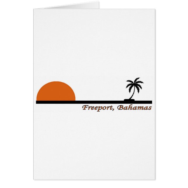 Freeport Bahamas Hälsningskort (Framsidan)