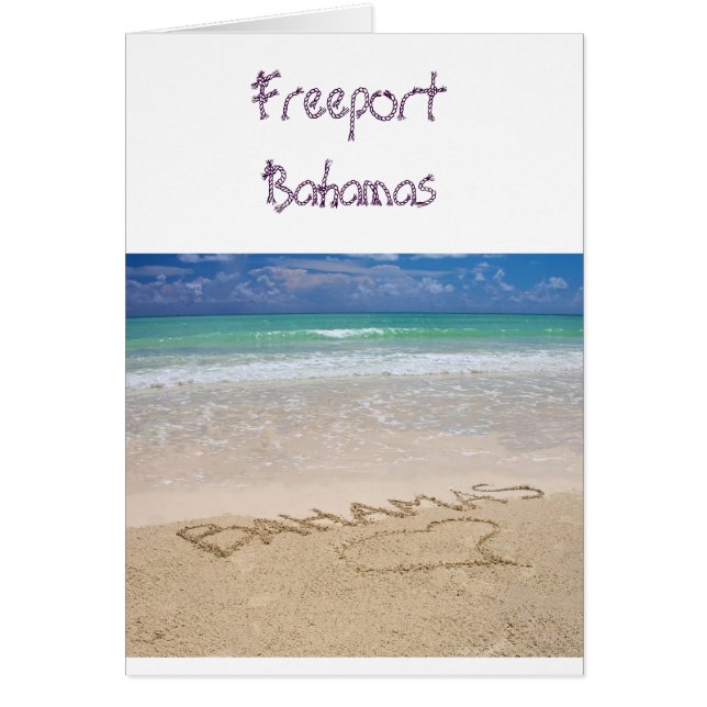 Freeport Bahamas-kort Hälsningskort (Framsidan)