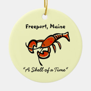 Freeport Maine hummer Julgransprydnad Keramik