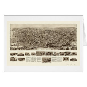 Freeport panorama- karta för NY - 1909 Hälsningskort