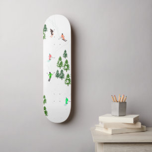 Freeride Alpine Skiers hoppas över Illustration Mini Skateboard Bräda 18,5 Cm