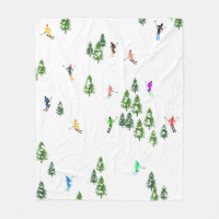 Freeride Alpine Skiers hoppas över Illustration Pa