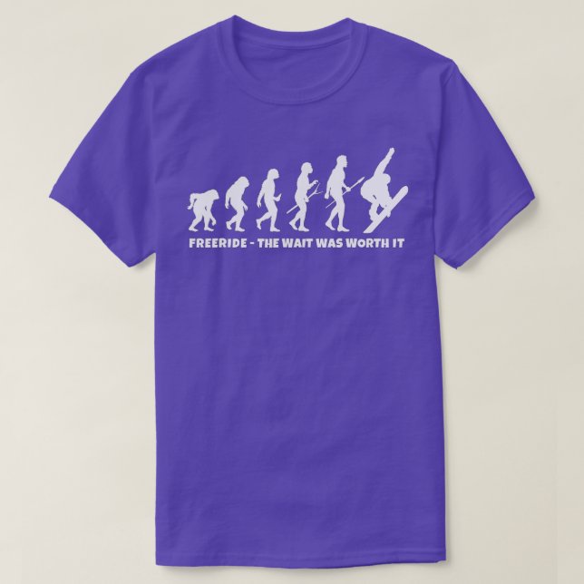 Freeride Snowboarder Evolution of Freeride Snowboa T Shirt (Design framsida)