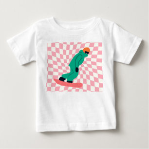 Freeride Snowboarder i Grönt Kostym T Shirt