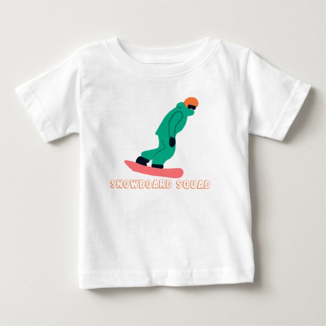 Freeride Snowboarder Snowboard Squad Team T Shirt (Framsida)