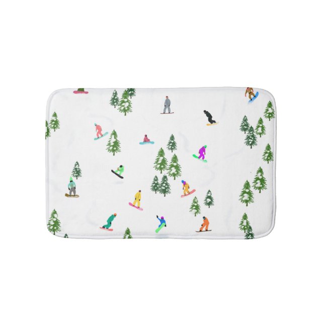 Freeride Snowboarder Snowboarding Illustration Badrumsmatta (Framsidan)