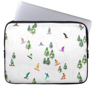 Freeride Snowboarder Snowboarding Illustration Laptop Fodral