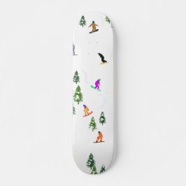 Freeride Snowboarder Snowboarding Illustration Mini Skateboard Bräda 18,5 Cm