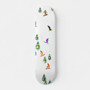 Freeride Snowboarder Snowboarding Illustration Mini Skateboard Bräda 18,5 Cm
