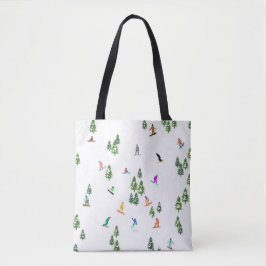 Freeride Snowboarder Snowboarding Illustration Tygkasse