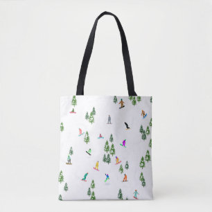 Freeride Snowboarder Snowboarding Illustration Tygkasse