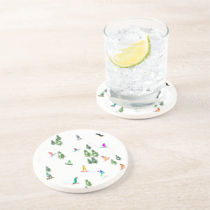 Freeride Snowboarder Snowboarding Illustration Underlägg