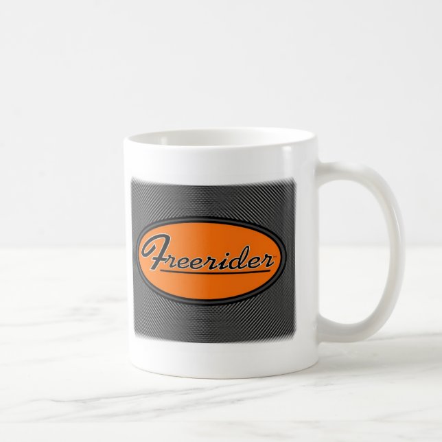 FREERIDER orange på krom Kaffemugg (Höger)