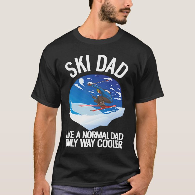 Freeriding Alpine Skiing Ski Dad  1 T Shirt (Framsida)