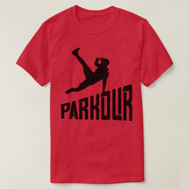 Freerunner Idrottsman Parkour T Shirt (Design framsida)
