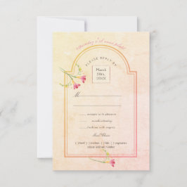 Freesia Sunset Peach Watercolor OSA Inbjudningar
