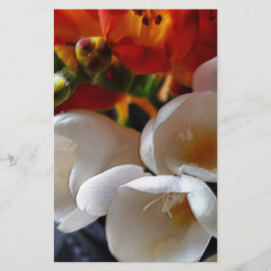 Freesias bouquet brevpapper