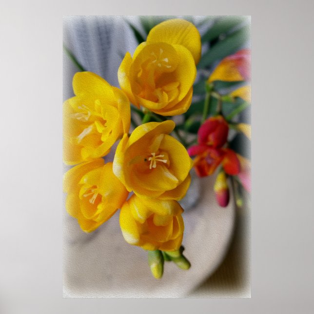 Freesias bouquet poster (Framsidan)