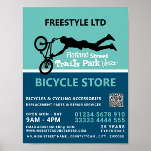Freestyle Bike Motocross, Cycling Store Advert Poster